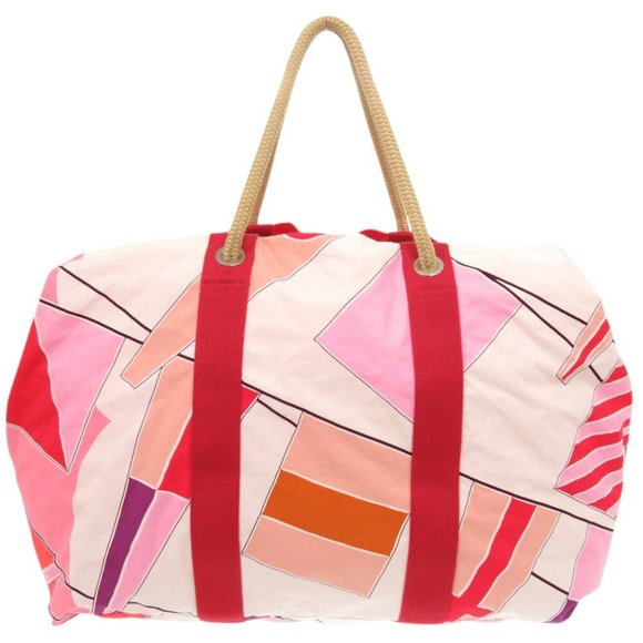 Hermes rope handle cotton multicolor beach bag tote 1210HERMES - Picture 1 of 9